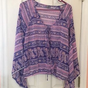 Shear paisley blouse